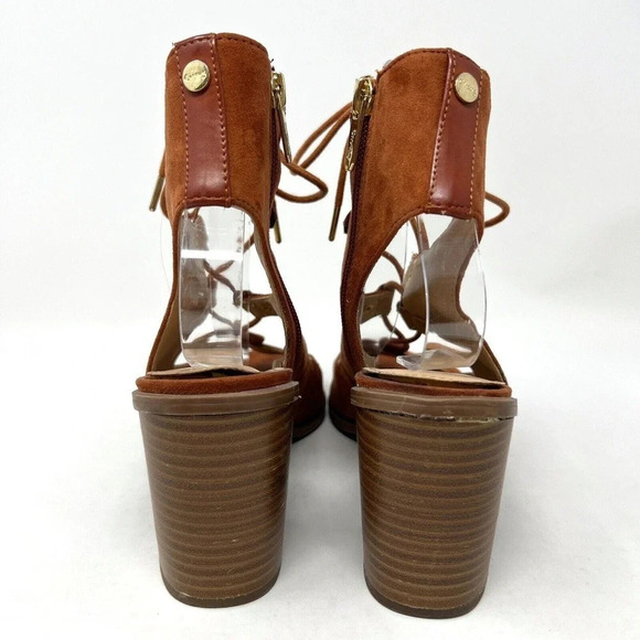 Circus by Sam Edelman Kiera Brown Block Heel Lace Up Gladiator Sandals Size 8.5M - Picture 9 of 13